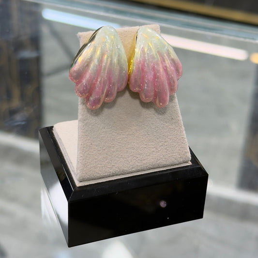 Boucles d’oreilles Coquillage Nacré Rose