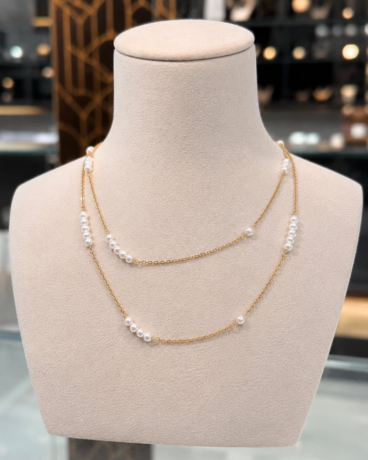 Collier Double Rang Perles Élégance – Chic & Intemporel