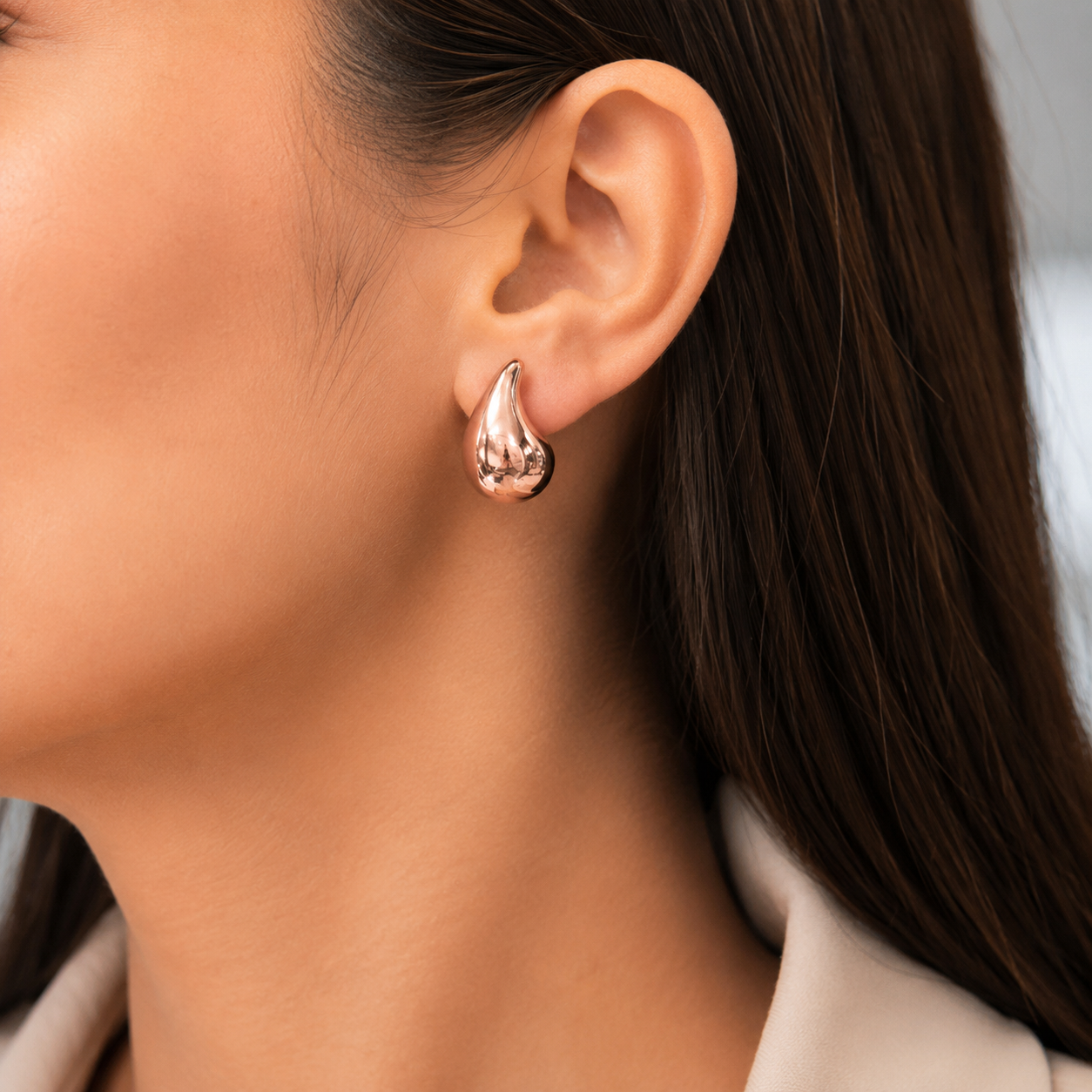 Boucles d’oreilles Goutte – Rose Gold