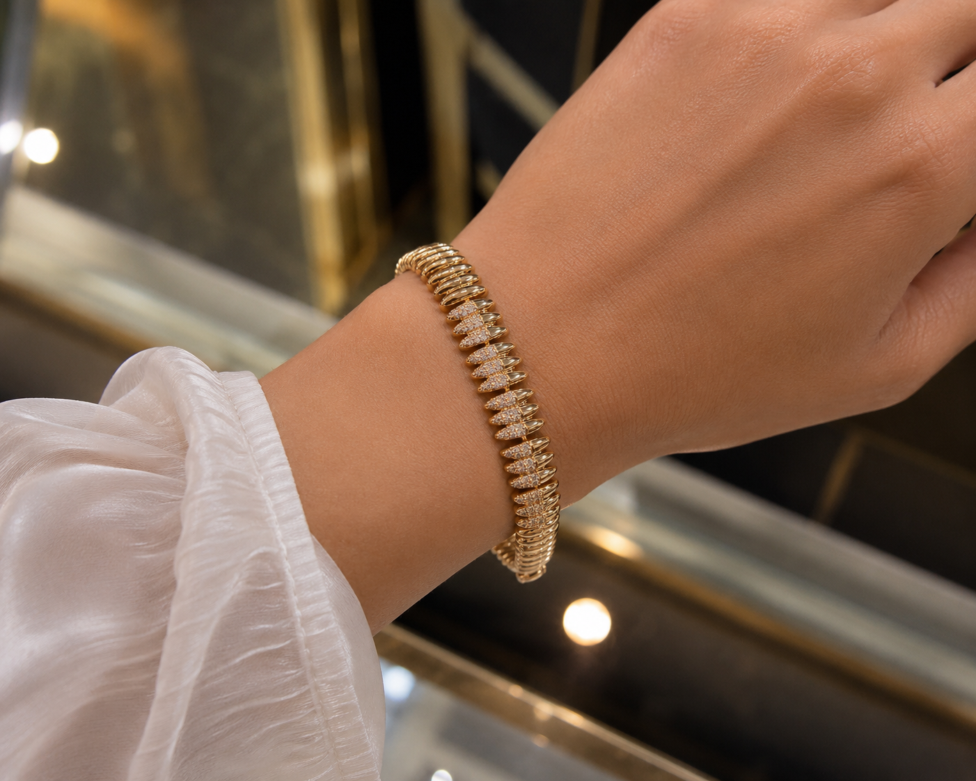 Bracelet Élastic Rose Gold – Éclat Intemporel