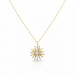 Collier Doré Soleil – Pendentif Éclat Scintillant