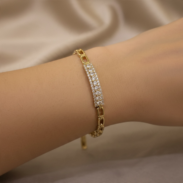 ✨ Bracelet Éclat Cristallin Doré