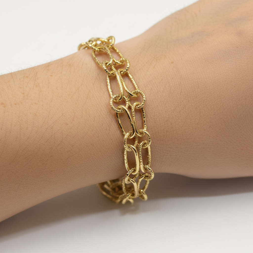 Bracelet Maille Élégante Doré