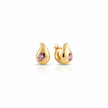 Boucles d’Oreilles Goutte Rose – Cristal Élégance