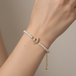 Bracelet Perles Élégance Éventail – Doré