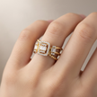 Bague Élégance Rectangulaire – Rose Gold
