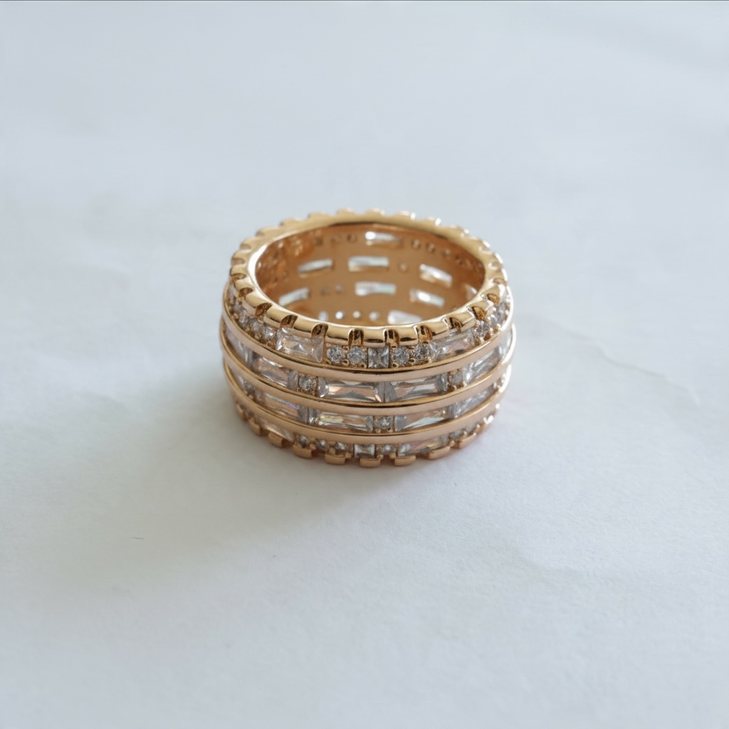 Bague Multi-Rangs Prestige – Rose Gold