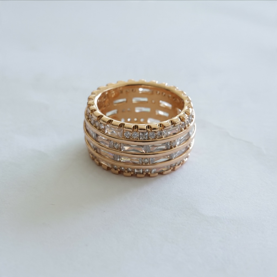 Bague Multi-Rangs Prestige – Rose Gold