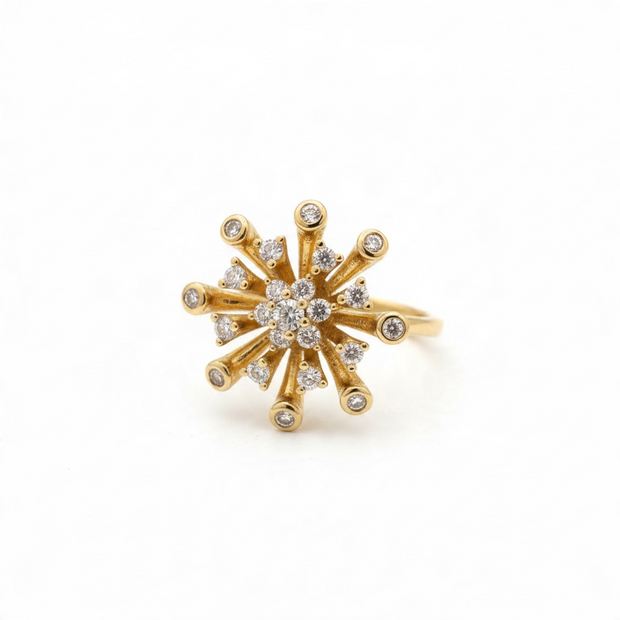 Bague Éclat Stellaire Dorée