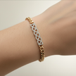 Bracelet Gourmette Rose Gold Entrelacé