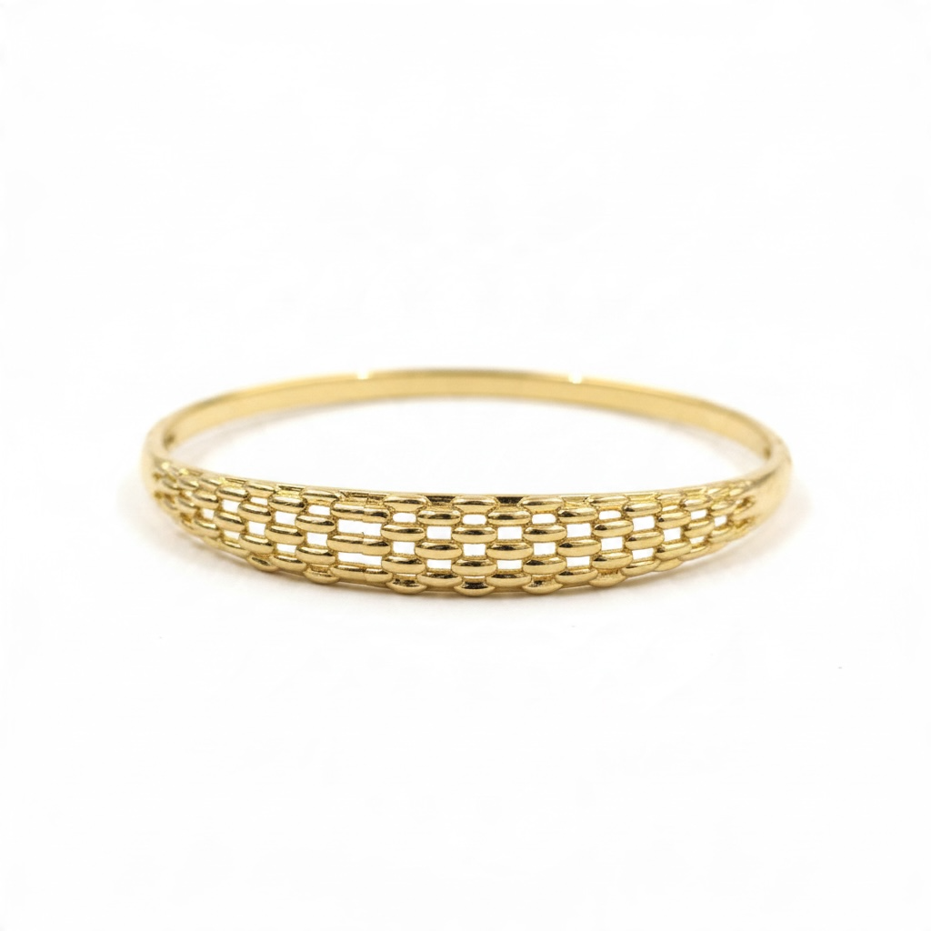 Bracelet Jonc Doré Tressé – ANIBA JEWELS