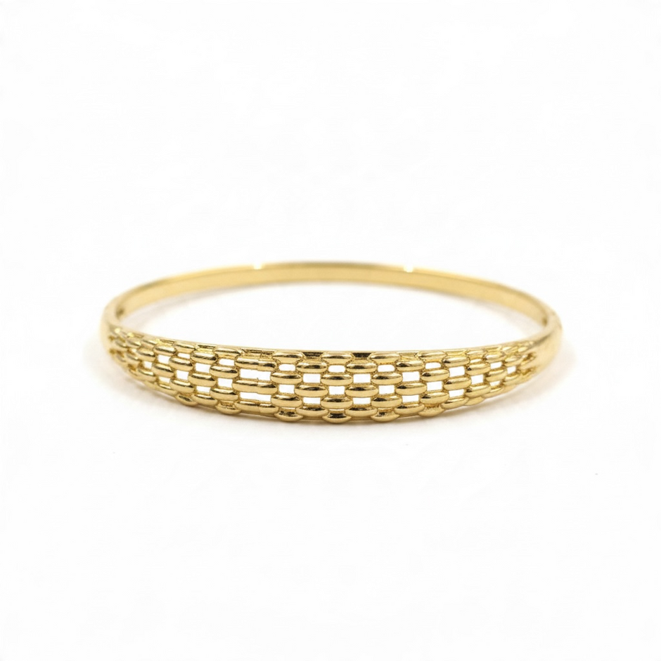 Bracelet Jonc Doré Tressé – ANIBA JEWELS
