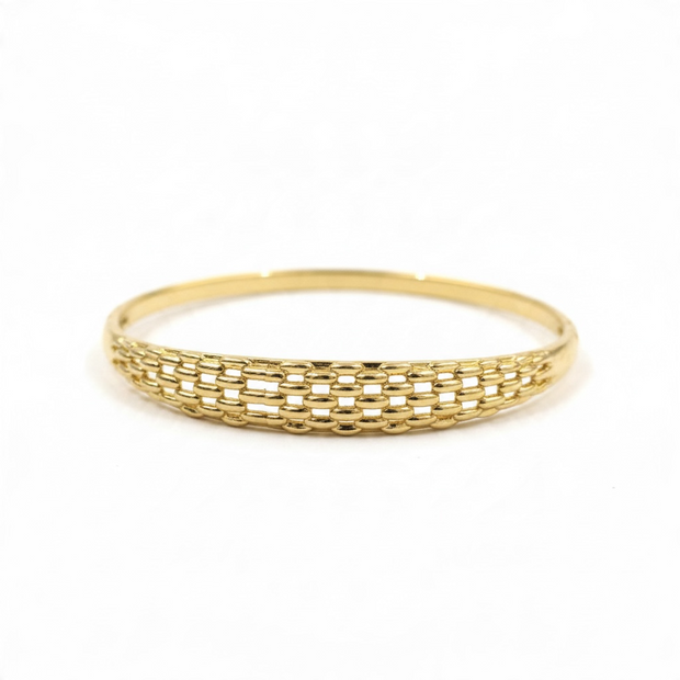 Bracelet Jonc Doré Tressé – ANIBA JEWELS