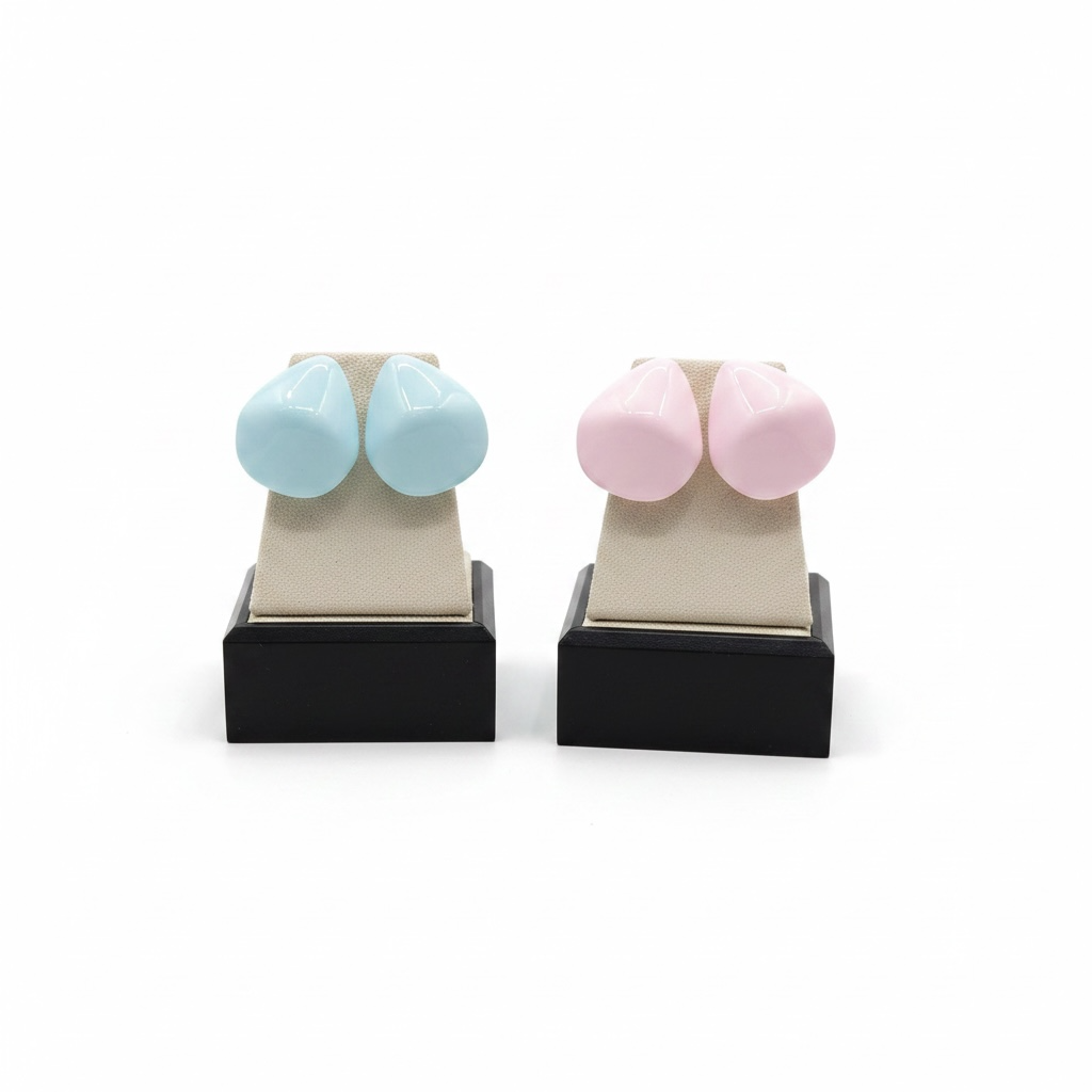 Boucles d’oreilles goutte pastel – style estival chic