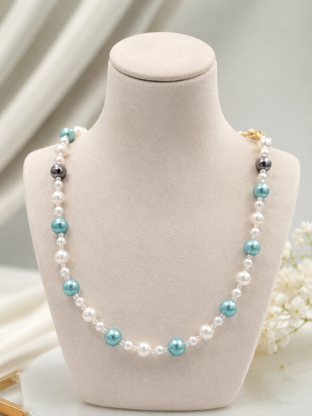Collier Perles Élégance Turquoise ✨