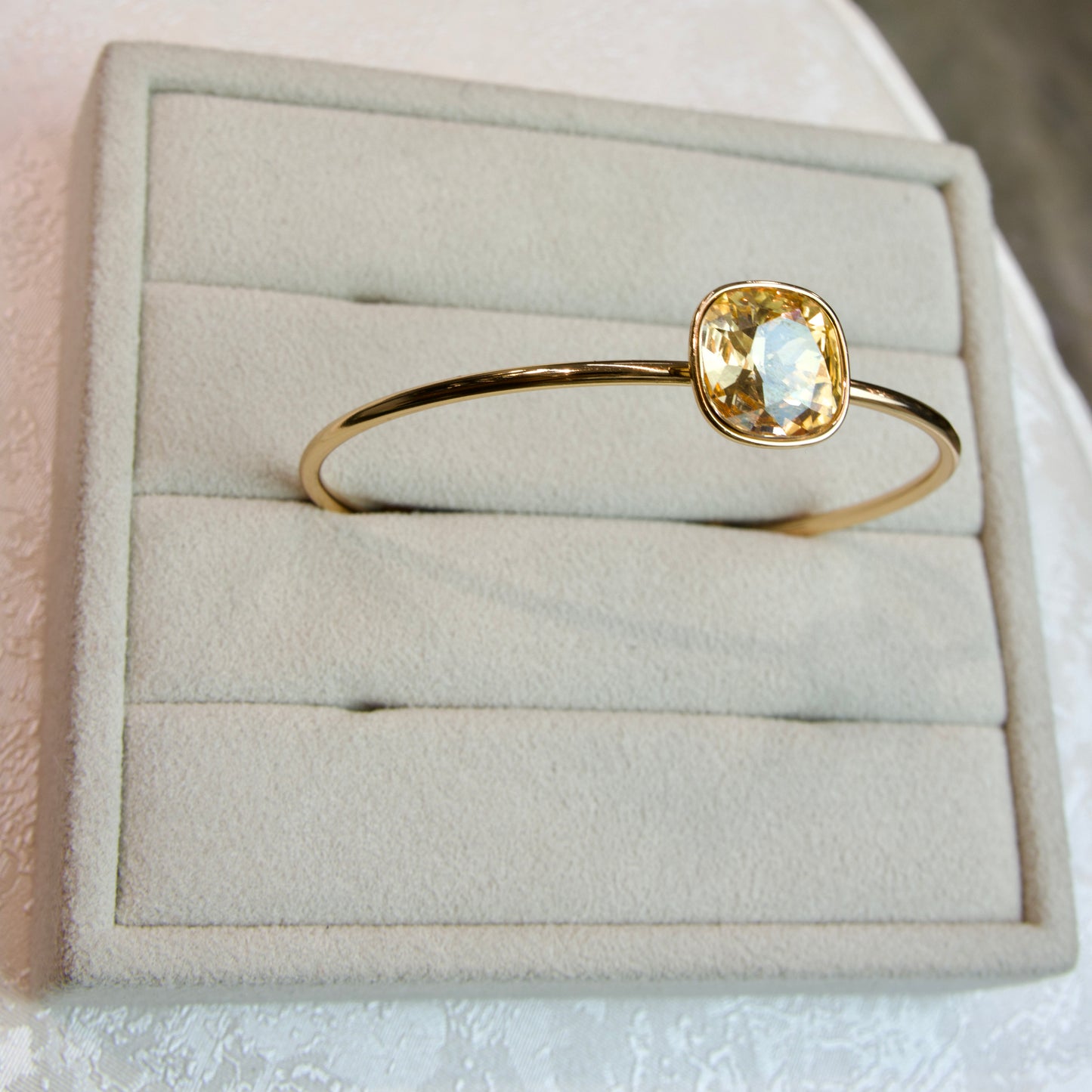Bracelet Jonc Cristal – Rose Gold (4 coloris)
