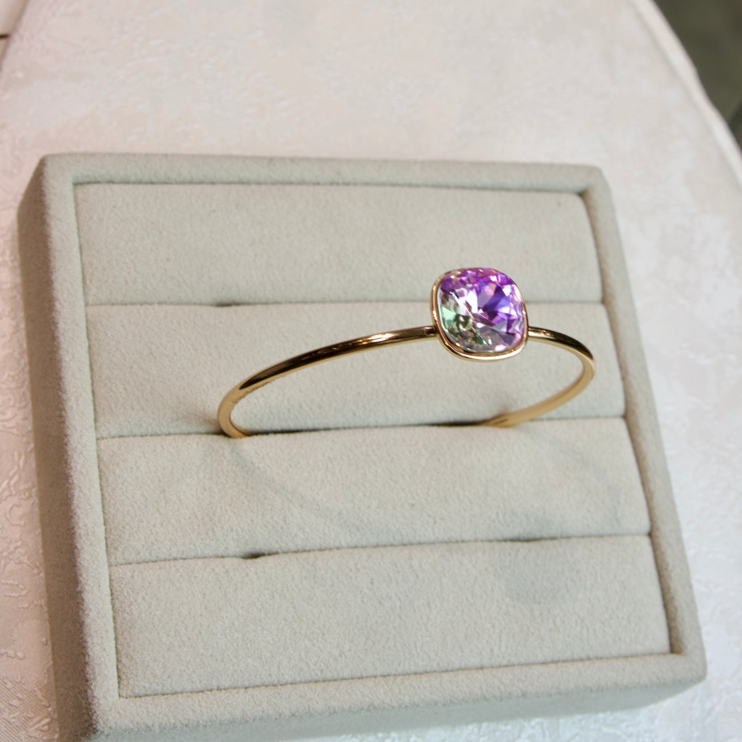 Bracelet Jonc Cristal – Rose Gold (4 coloris)