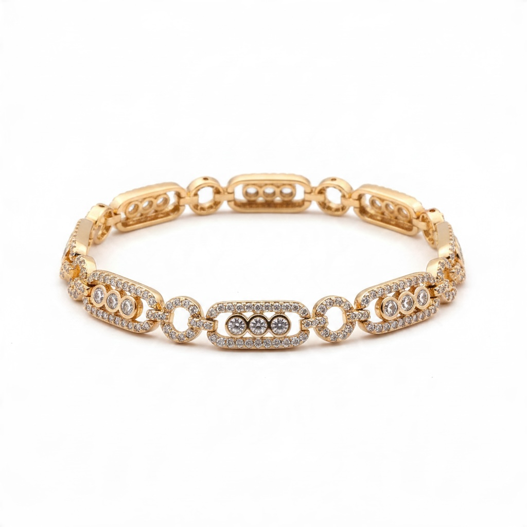 Bracelet Rose Gold avec Strass Scintillants