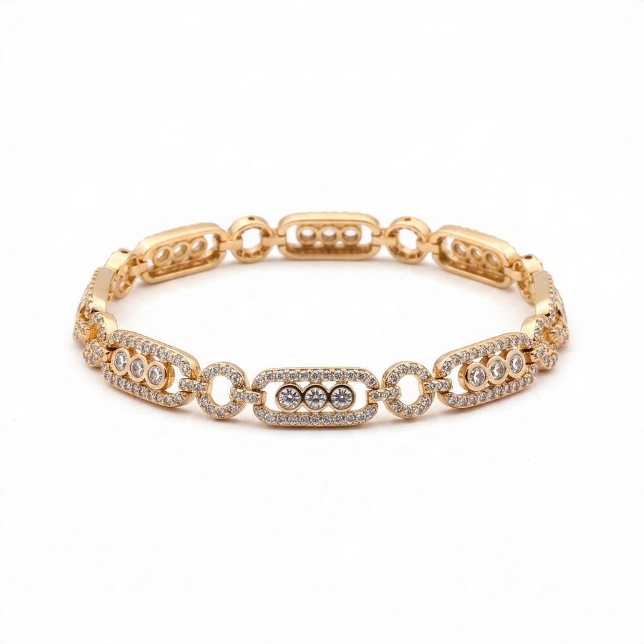 Bracelet Rose Gold avec Strass Scintillants