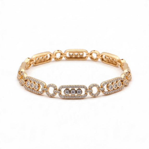 Bracelet Rose Gold avec Strass Scintillants