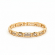 Bracelet Géométrique Scintillant – Rose Gold