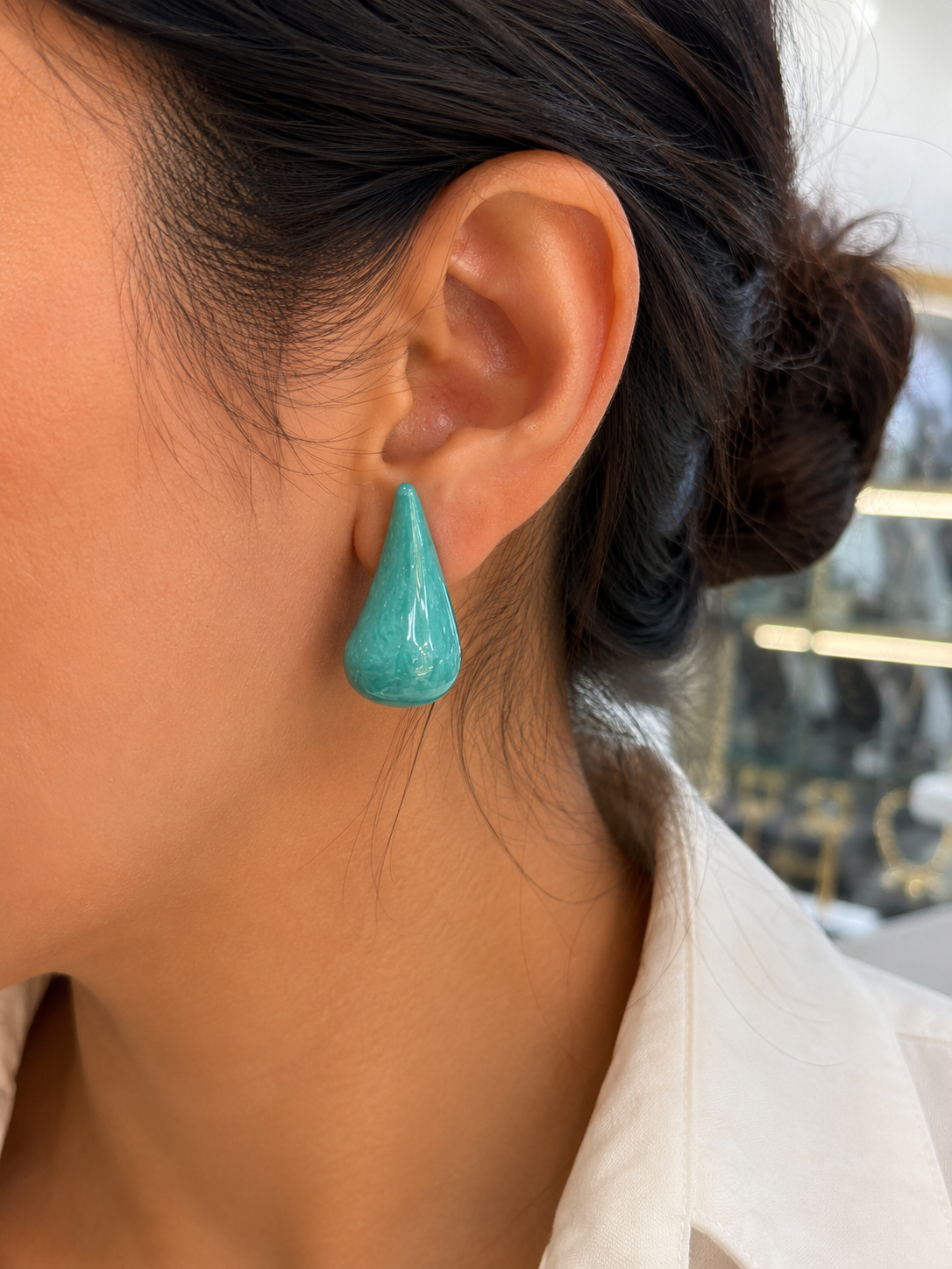 Boucles d’oreilles Goutte Océan