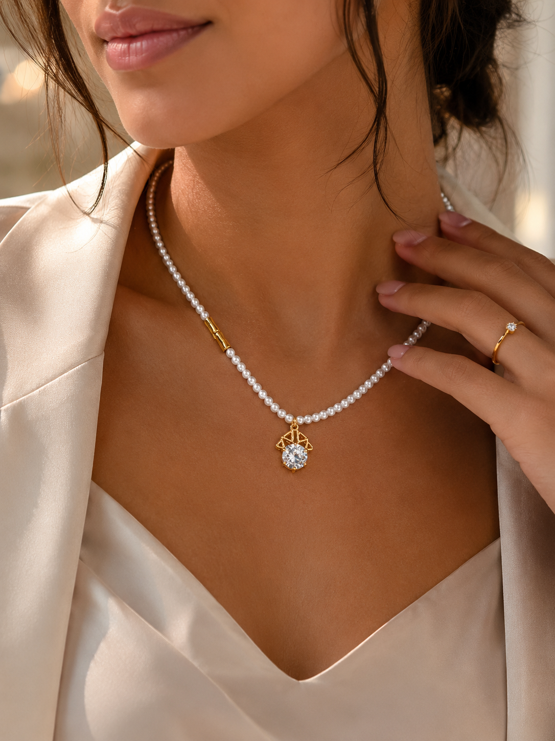 Collier Perlé Éclat Doré – Qualité Premium XP