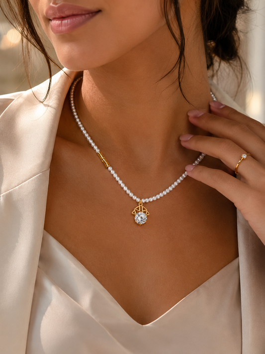 Collier Perlé Éclat Doré – Qualité Premium XP