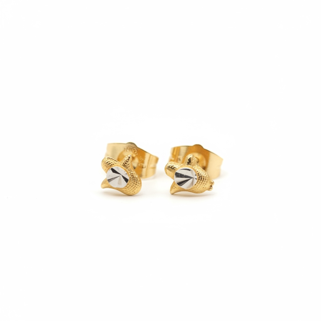 Boucles d’oreilles Khmissa dorées – ANIBA JEWELS