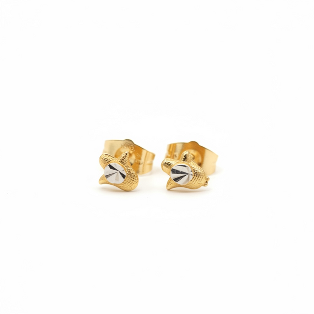 Boucles d’oreilles Khmissa dorées – ANIBA JEWELS
