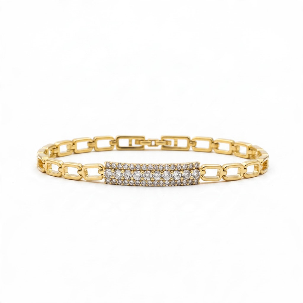 ✨ Bracelet Éclat Cristallin Doré