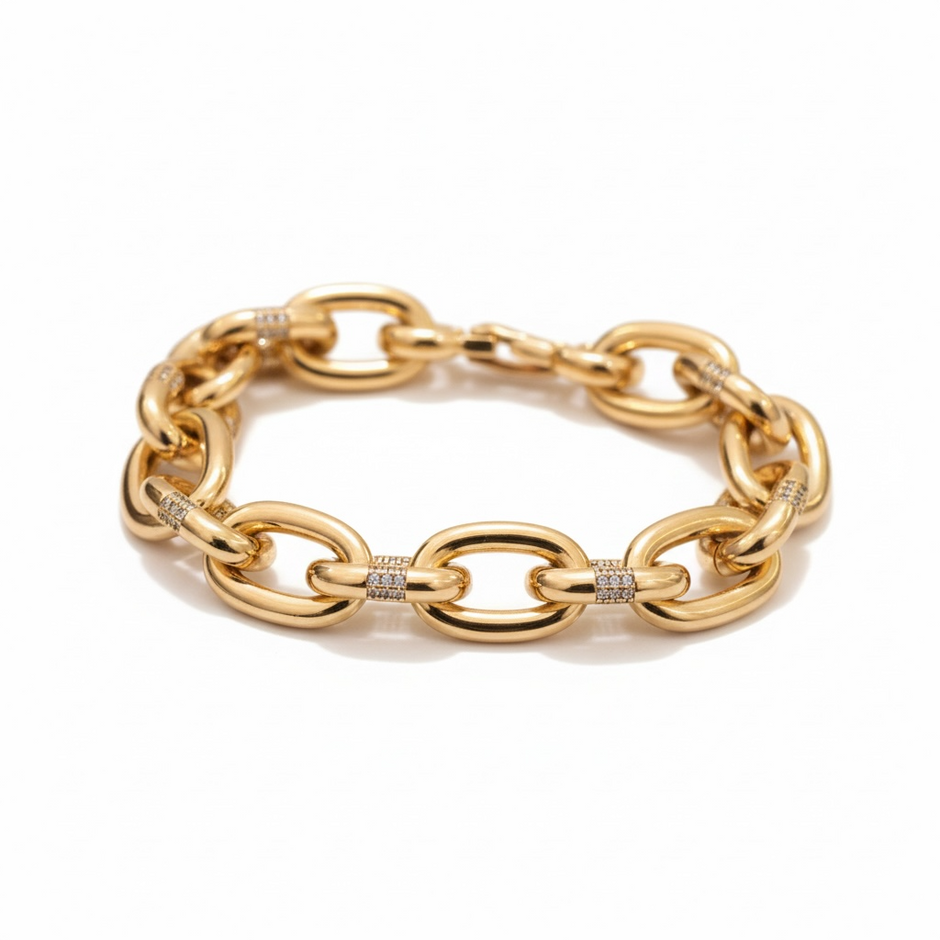 Bracelet Maille Ovale Oversize