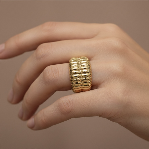 Bague Volume Éclat Doré