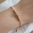 Bracelet Élégance Facettée – Rose Gold