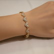 Gourmette Cœur Rose Gold et Argenté