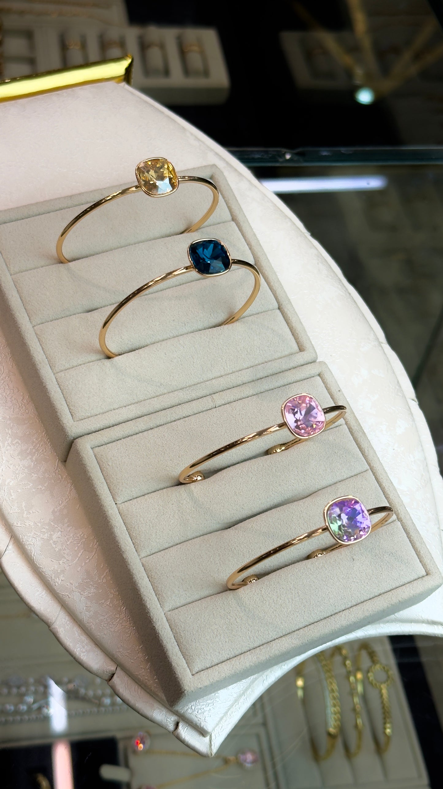 Bracelet Jonc Cristal – Rose Gold (4 coloris)