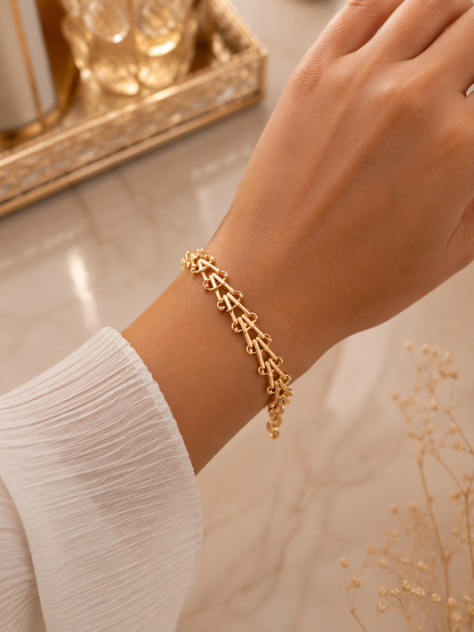 Bracelet Élégance Rose Gold Branch – Finition Rose Gold