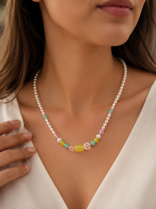 Collier Perles Pastel Élégance ✨