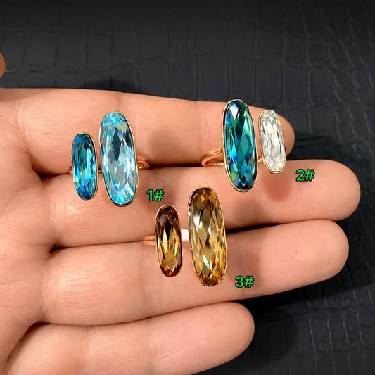 Bague Ajustable Cristal – 3 Coloris
