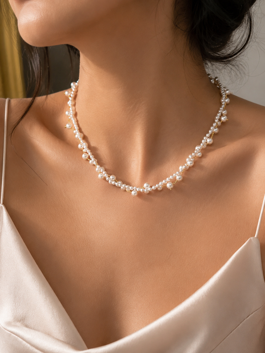 Collier Perlé Éclat Doré – Qualité Premium XP