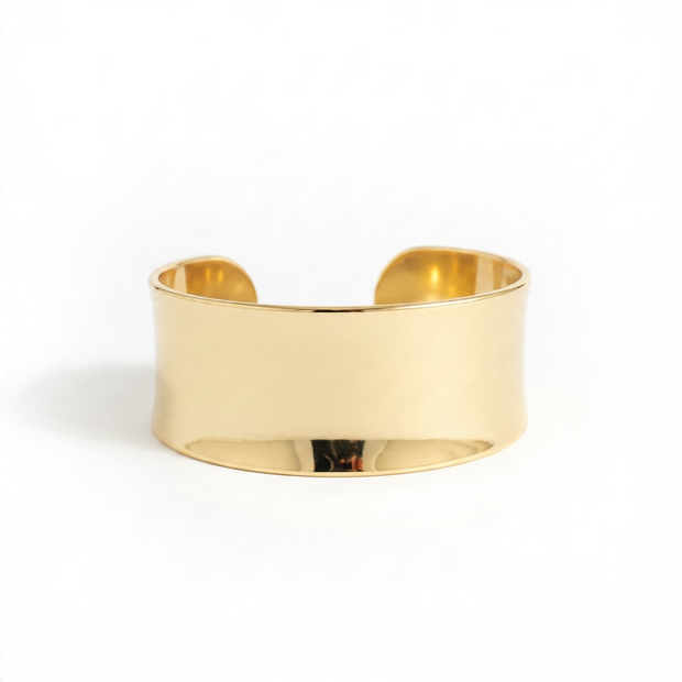 Bracelet manchette doré minimaliste luxe
