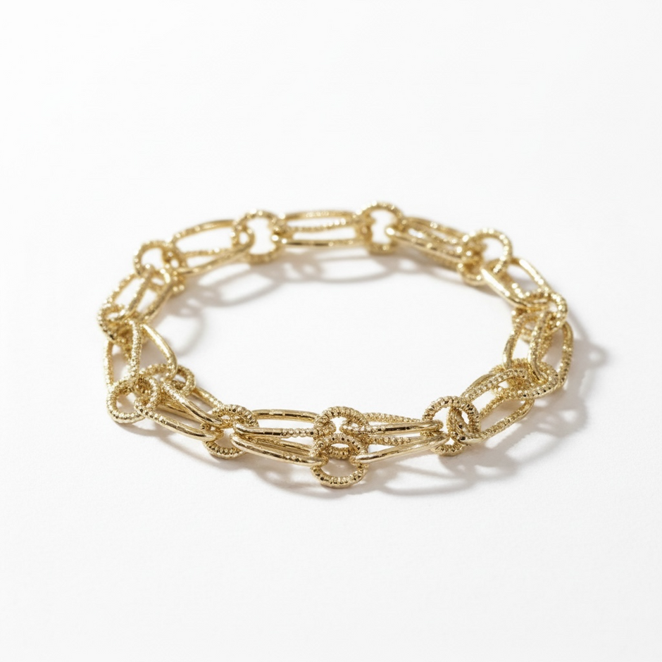 Bracelet Maille Élégante Doré