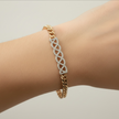 Bracelet Gourmette Rose Gold Entrelacé