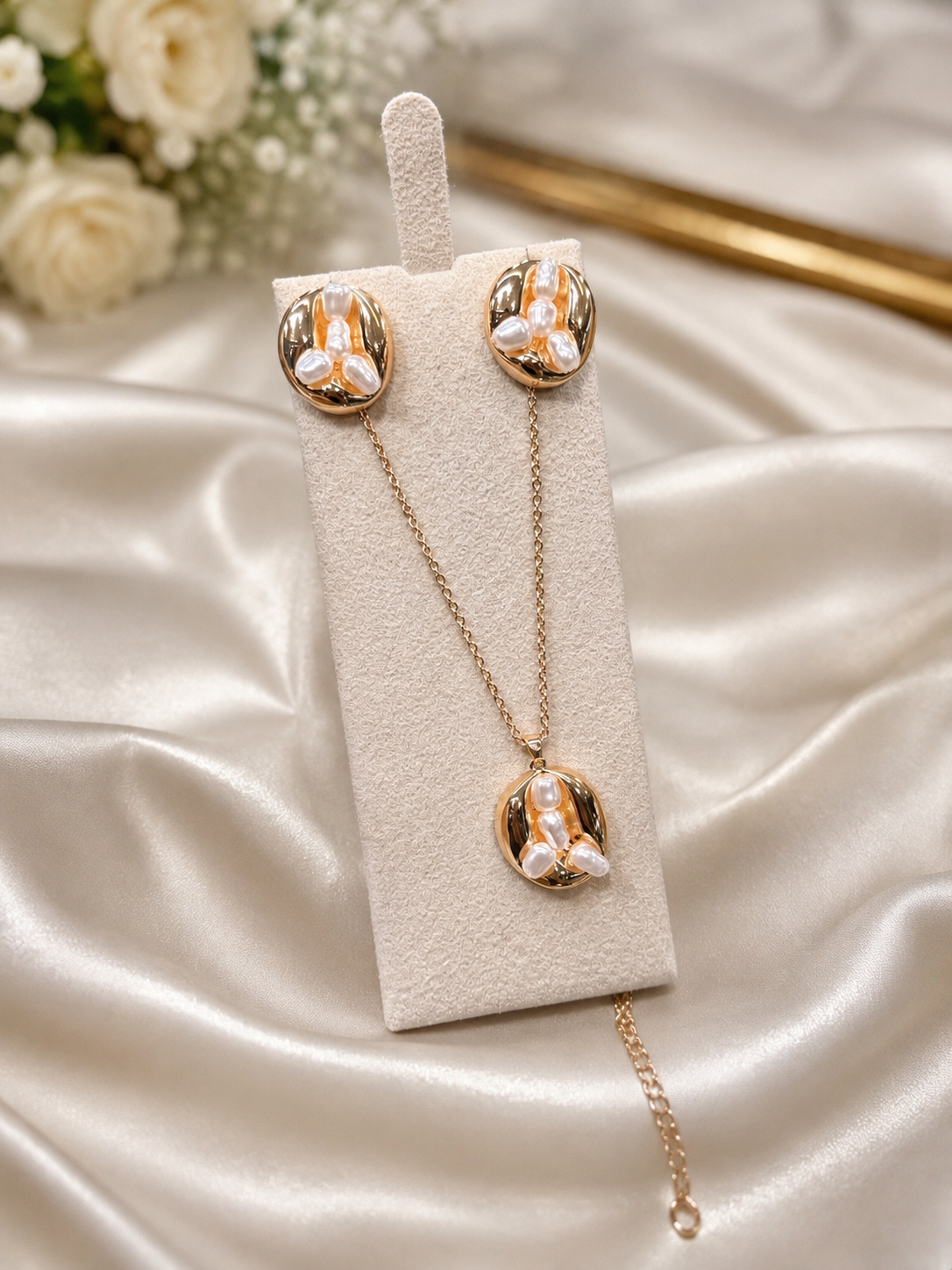 Ensemble Élégance Perles – Rose Gold