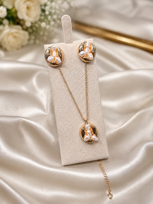 Ensemble Élégance Perles – Rose Gold