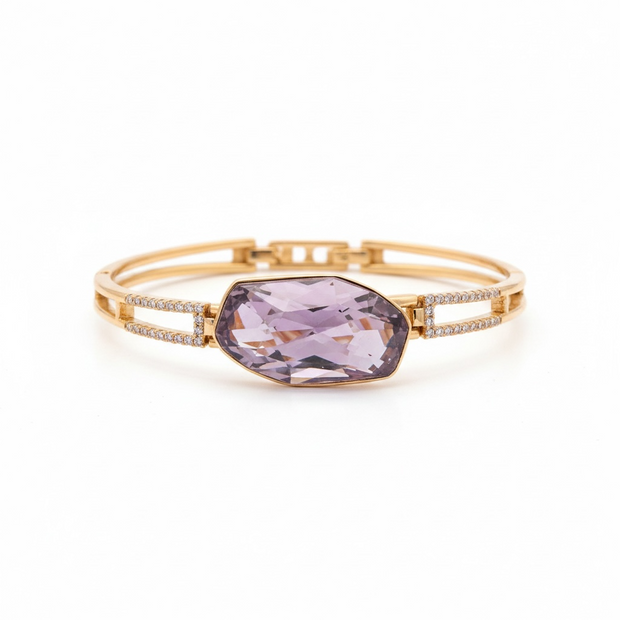 Bracelet Jonc Prestige – Cristal Facetté & Zircons