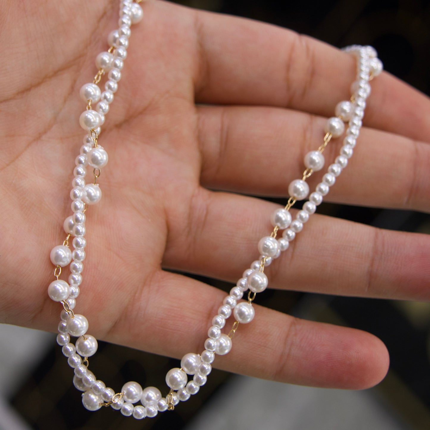 Collier Perlé Éclat Doré – Qualité Premium XP