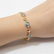 Bracelet Cœurs Cristal – Acier Inoxydable Doré | 4 Couleurs