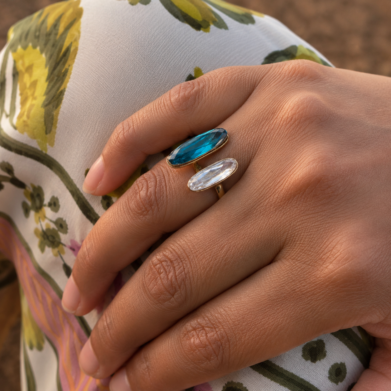 Bague Ajustable Cristal – 3 Coloris