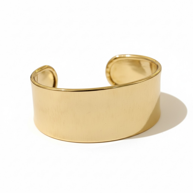 Bracelet manchette doré minimaliste luxe